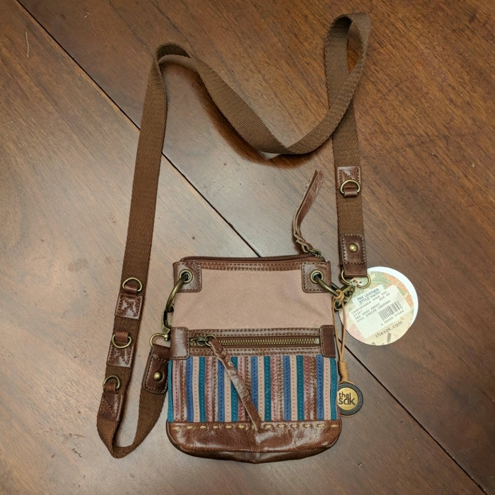 The Sack Pax mini crossbody bag with stripes